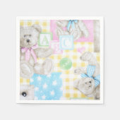 Teddy Bear Print Napkins Serviette (Vorderseite)