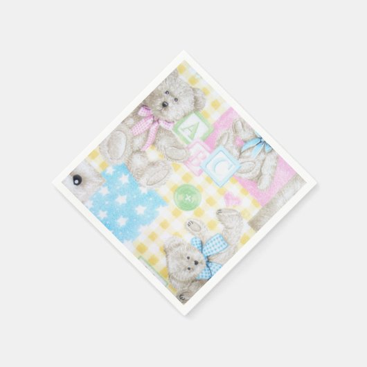 Teddy Bear Print Napkins Serviette (Ecke)