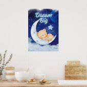 Teddy Bear printable wall art poster-dream big Poster (Küche)