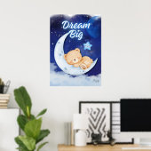 Teddy Bear printable wall art poster-dream big Poster (Heimbüro)