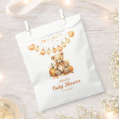 Teddy Bear Pumpkin Bearly Wait neutrale Baby Dusch Geschenktütchen (Ausgeschnitten)