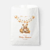 Teddy Bear Pumpkin Bearly Wait neutrale Baby Dusch Geschenktütchen (Vorderseite)