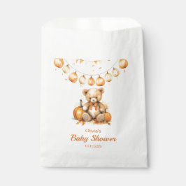Teddy Bear Pumpkin Bearly Wait neutrale Baby Dusch Geschenktütchen