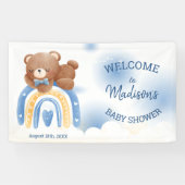 Teddy Bear Rainbow Boys Babydusche Banner (Horizontal)