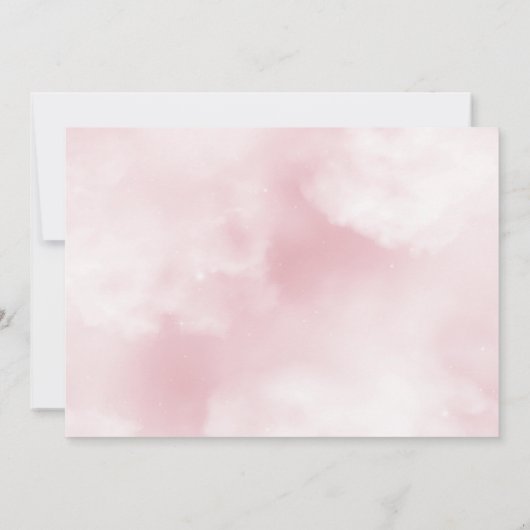 Teddy Bear Rainbow Girls Baby Shower Einladung (Rückseite)