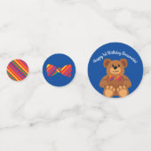 Teddy Bear Rainbow Niedlich 1. Geburtstag Party Konfetti (Rückseiten)