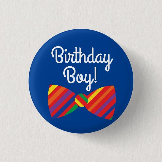 Teddy Bear Rainbow Niedlich Kindergeburtstag Party Button (Vorderseite)