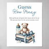 Teddy Bear rät wie viele Baby Showspielzeichen Poster (Vorne)