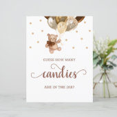 Teddy Bear rät, wie viele Candies Babydusche signi (Stehend Vorderseite)