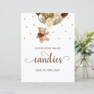 Teddy Bear rät, wie viele Candies Babydusche signi