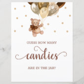 Teddy Bear rät, wie viele Candies Babydusche signi (Vorderseite)