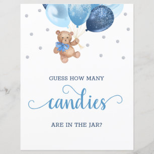 Teddy Bear rät, wie viele Candies im JAR-Zeichen s