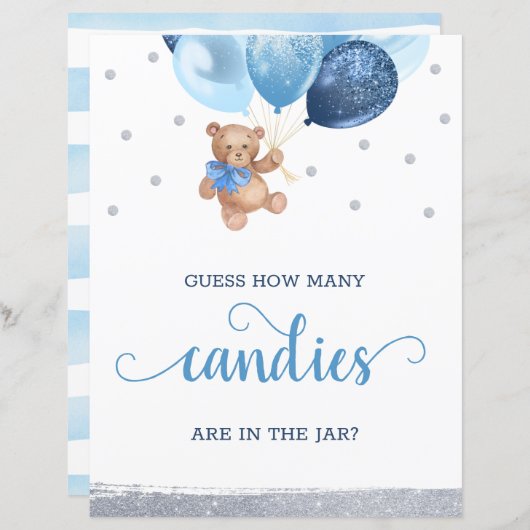 Teddy Bear rät, wie viele Candies im JAR-Zeichen s (Vorne/Hinten)