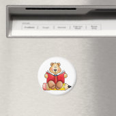 Teddy Bear Reading Magnet (In Situ (Geschirrspüler))