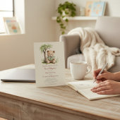 Teddy Bear Reading Next Chapter Baby shower Einladung