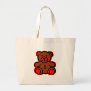 Teddy Bear Red Brown The MUSEUM Zazzle Geschenke Jumbo Stoffbeutel