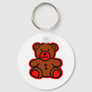 Teddy Bear Red Brown The MUSEUM Zazzle Geschenke Schlüsselanhänger