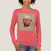 Teddy Bear Red Heart Gold Glitter Tri-Blend Shirt (Vorderseite)