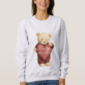 Teddy Bear Red Heart Sweatshirt (Vorderseite)