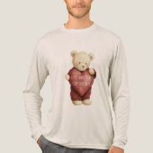Teddy Bear Red Heart Tri-Blend Shirt (Vorderseite)