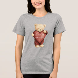 Teddy Bear Red Heart Tri-Blend Shirt