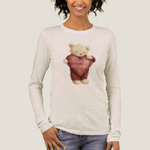 Teddy Bear Red Heart Tri-Blend Shirt (Vorderseite)