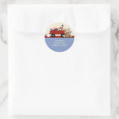 Teddy Bear Red Wagon Address Label Aufkleber (Tasche)