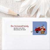 Teddy Bear Red Wagon PRINTABLE ADDRESS ETIKETTEN (Insitu)
