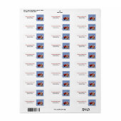 Teddy Bear Red Wagon PRINTABLE ADDRESS ETIKETTEN (Vorne)