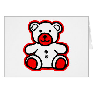Teddy Bear Red White Gibney The MUSEUM Zazzle