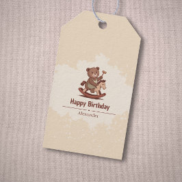 Teddy Bear reitet ein Rockpferd Geschenkanhänger