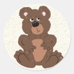 Teddy Bear Runder Aufkleber
