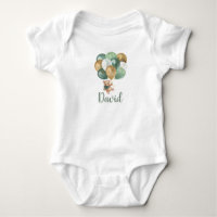 Teddy Bear Sage Green und Gold Balloons