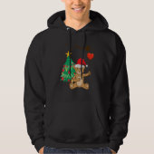 Teddy Bear Santa Hat Christmas Tree Pajama Cute X  Hoodie (Vorderseite)