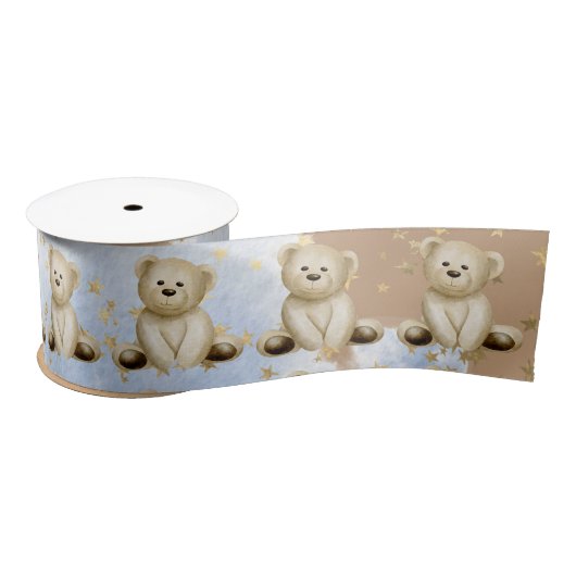 Teddy Bear Satin Ribbon Satinband (Spule)