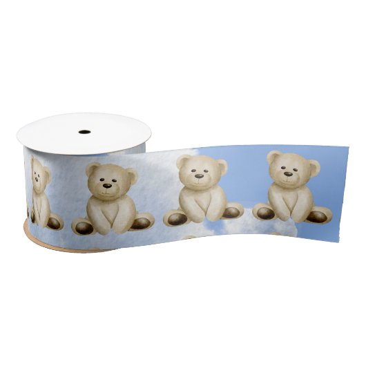 Teddy Bear Satin Ribbon Satinband (Spule)