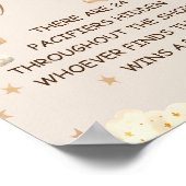 Teddy bear Schnuller Hunt Funny Game Sign Poster (Ecke)