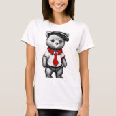 Teddy Bear School Uniform Süße Tier Design T-Shirt (Vorderseite)