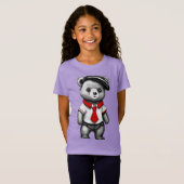Teddy Bear School Uniform Süße Tier Design T-Shirt (Vorne ganz)