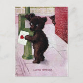 Teddy Bear sendet Liebe Letter Postkarte (Vorderseite)