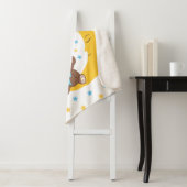 Teddy Bear sitzt auf dem Mond Baby Birth Stats Sherpadecke (Beispiel)