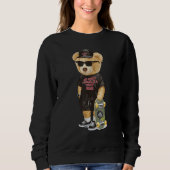 Teddy Bear Skating Lover Tshirt - Cool Skateboardi (Vorderseite)