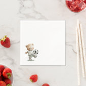 Teddy Bear Soccer Baby Shower  Serviette (Beispiel)