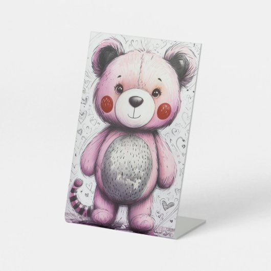 Teddy Bear Sockelschild (Vorderseite)