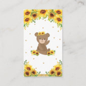 Teddy Bear Sonnenblumendusche Bringen Sie ein Buch Begleitkarte (Rückseite)