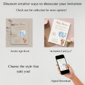 Teddy Bear Spanish Baby Dusche Balloons Acryleinladungen