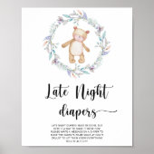 Teddy Bear \ Spate night diaper game Poster (Vorne)