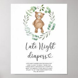 Teddy Bear \ Spate night diaper Spiel Poster