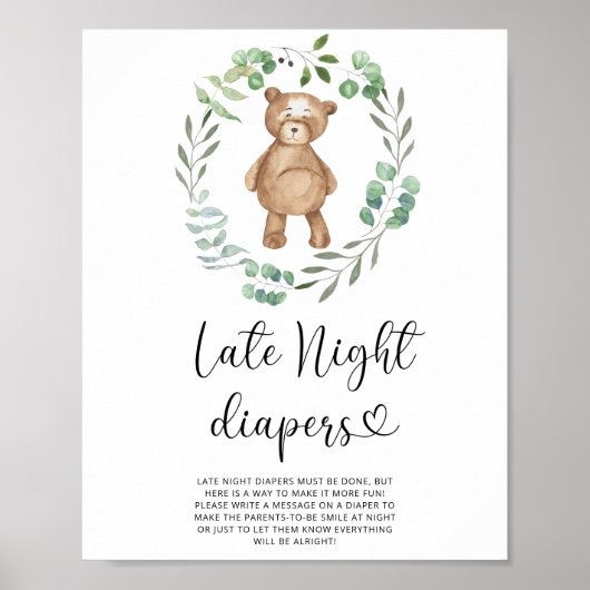 Teddy Bear \ Spate night diaper Spiel Poster (Vorne)