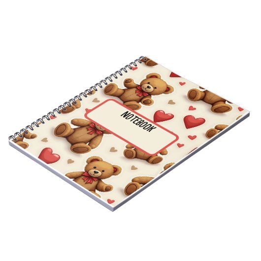 Teddy bear Spiral Foto Notebook Notizblock (Linke Seite)